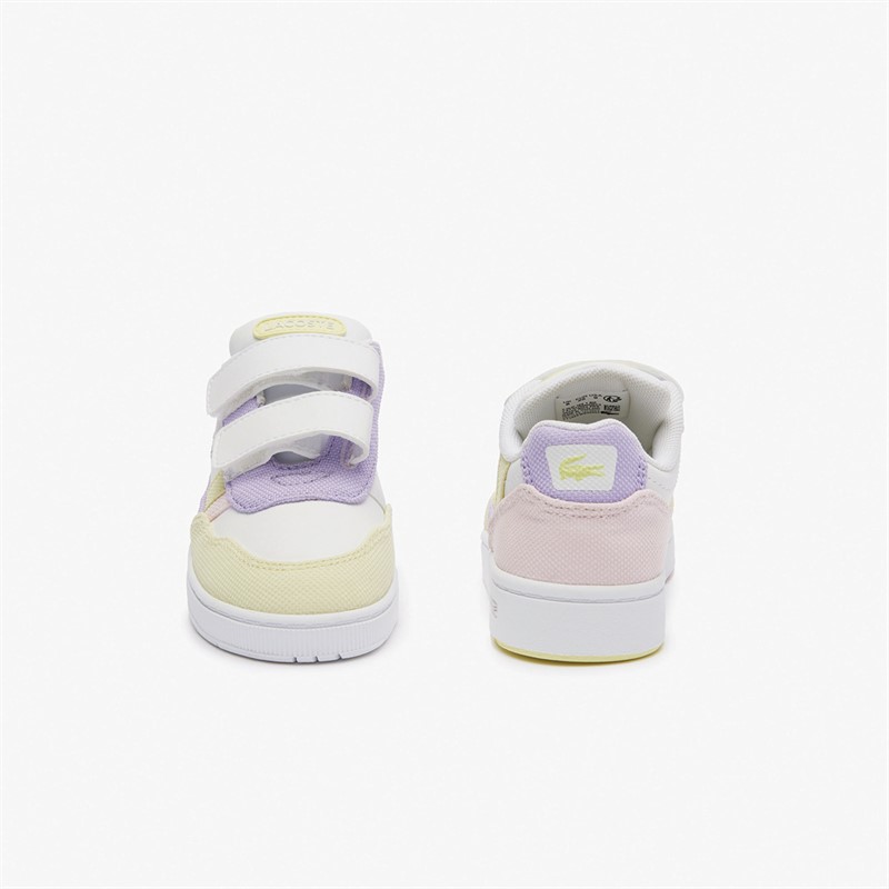 Lacoste Infant T-Clip Trainers White/Pink