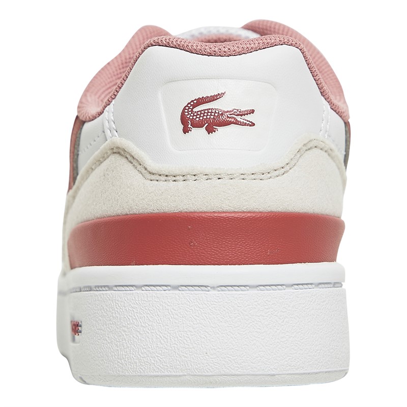 Lacoste Kids T-Clip Trainers White/Pink