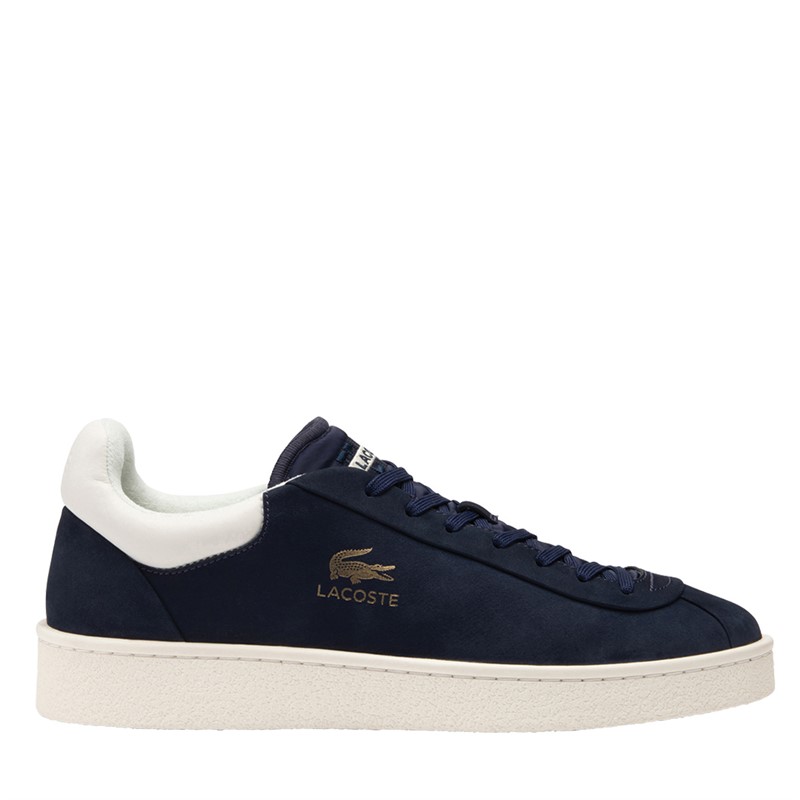 Lacoste Mens Baseshot Premium Trainers Navy/Off White