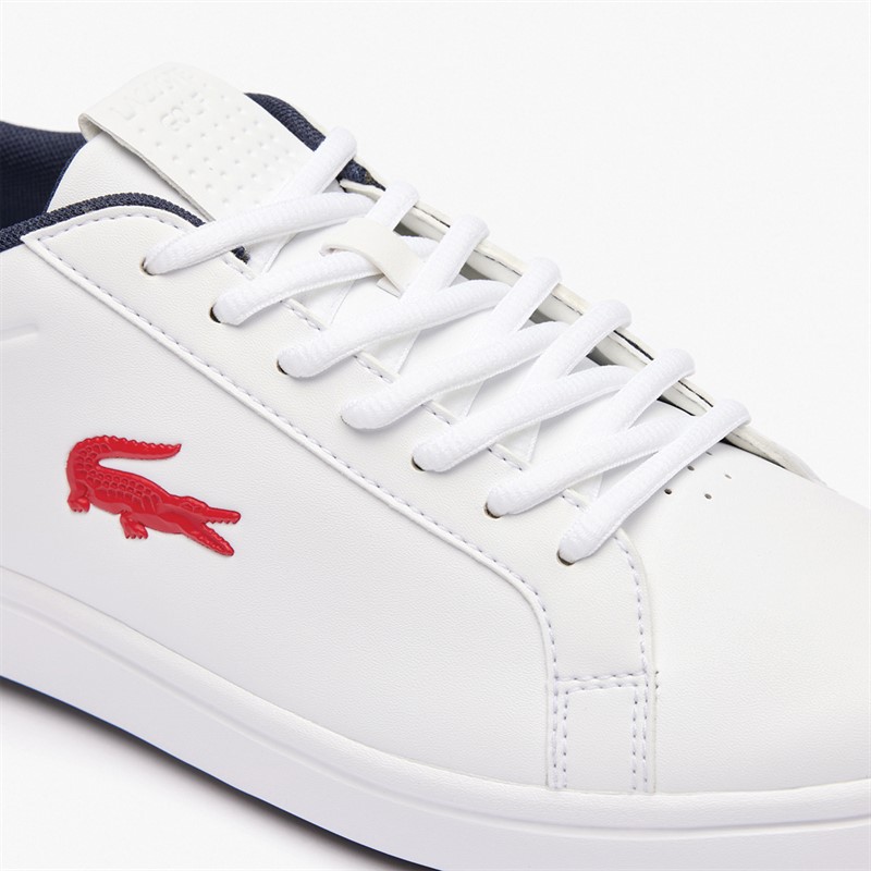 Lacoste Mens G Elite Water Resistant Golf Shoes White/Navy/Red