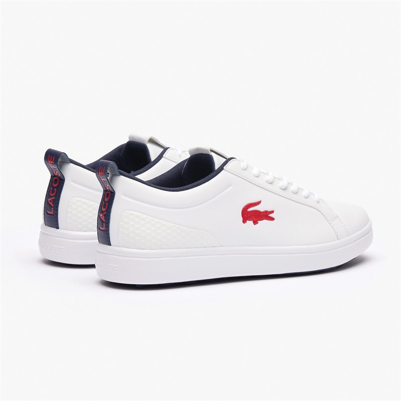 Lacoste Mens G Elite Water Resistant Golf Shoes White/Navy/Red