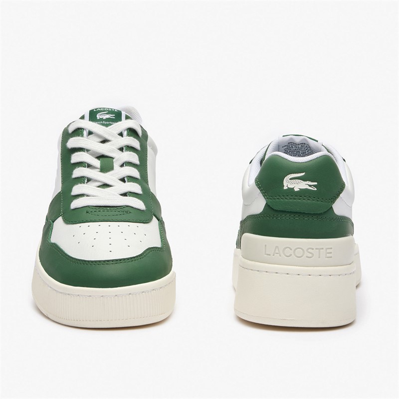 Lacoste Mens Aceclip Premium Trainers Green/White