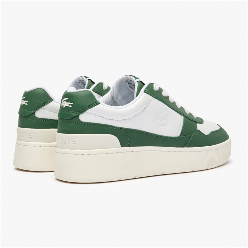 Lacoste Mens Aceclip Premium Trainers Green/White