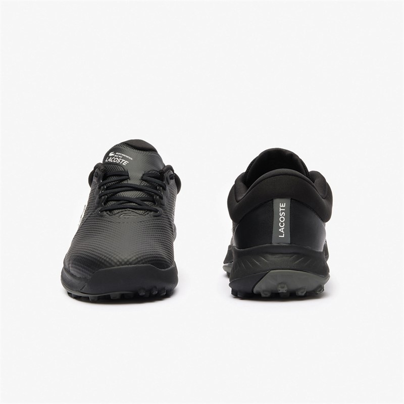 Lacoste Mens Golf Point Water-Repellent Golf Shoes Black/Black