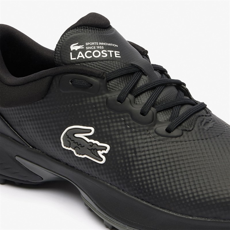 Lacoste Mens Golf Point Water-Repellent Golf Shoes Black/Black