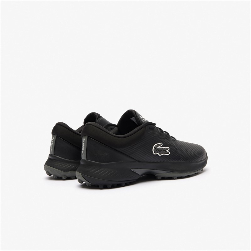 Lacoste Mens Golf Point Water-Repellent Golf Shoes Black/Black