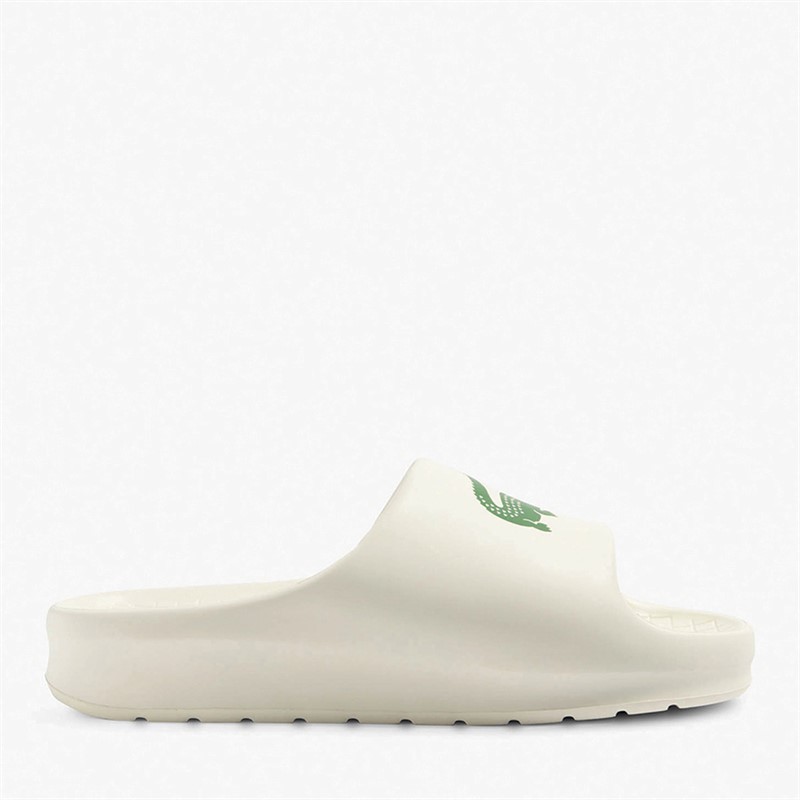 Lacoste Mens Serve Slides 2.0 Off White/Dark Green