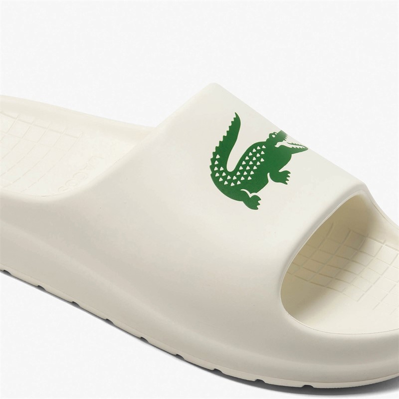 Lacoste Mens Serve Slides 2.0 Off White/Dark Green