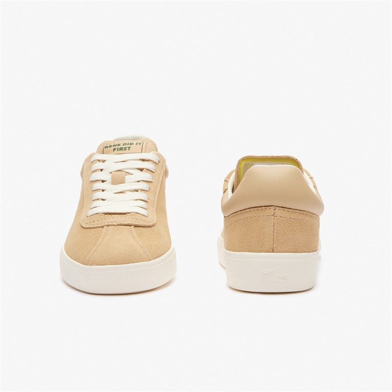 Lacoste Womens Baseshot Trainers Light Brown/Off White