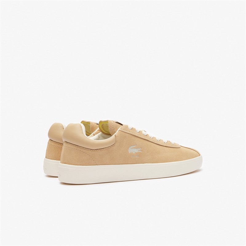 Lacoste Womens Baseshot Trainers Light Brown/Off White