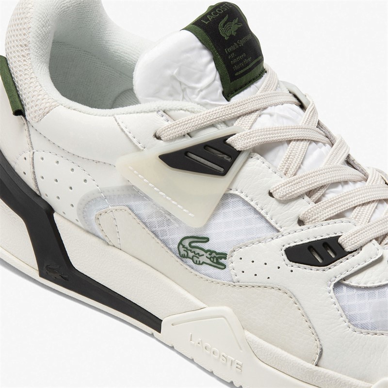 Lacoste Mens LT 125 Trainers White/Off White