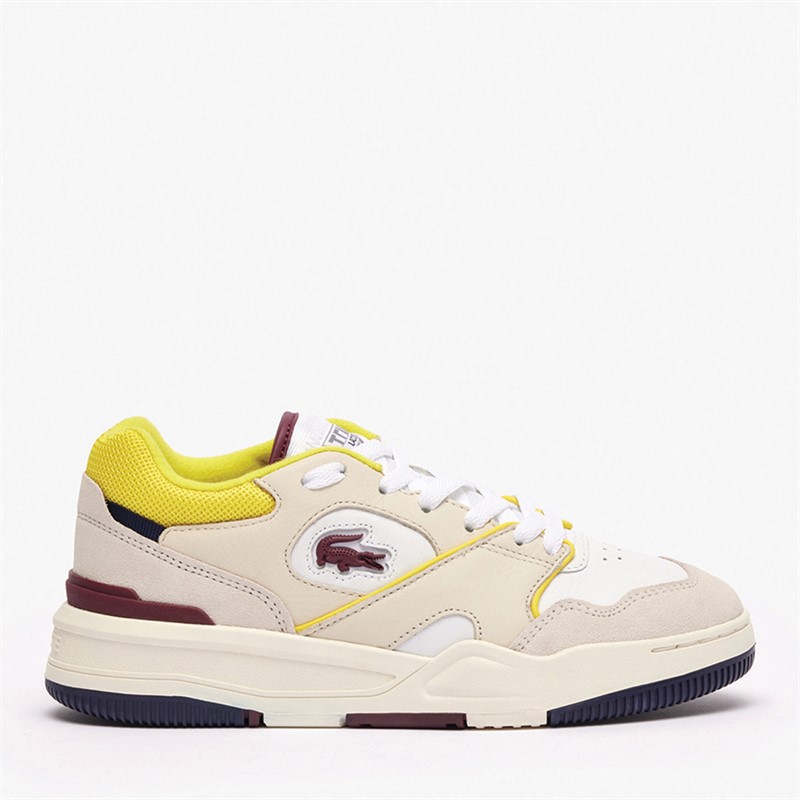 Lacoste Womens Lineshot Trainers White/Yellow