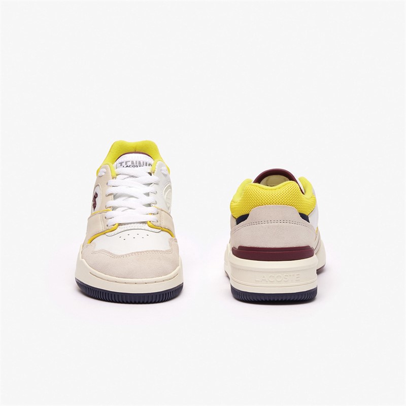 Lacoste Womens Lineshot Trainers White/Yellow