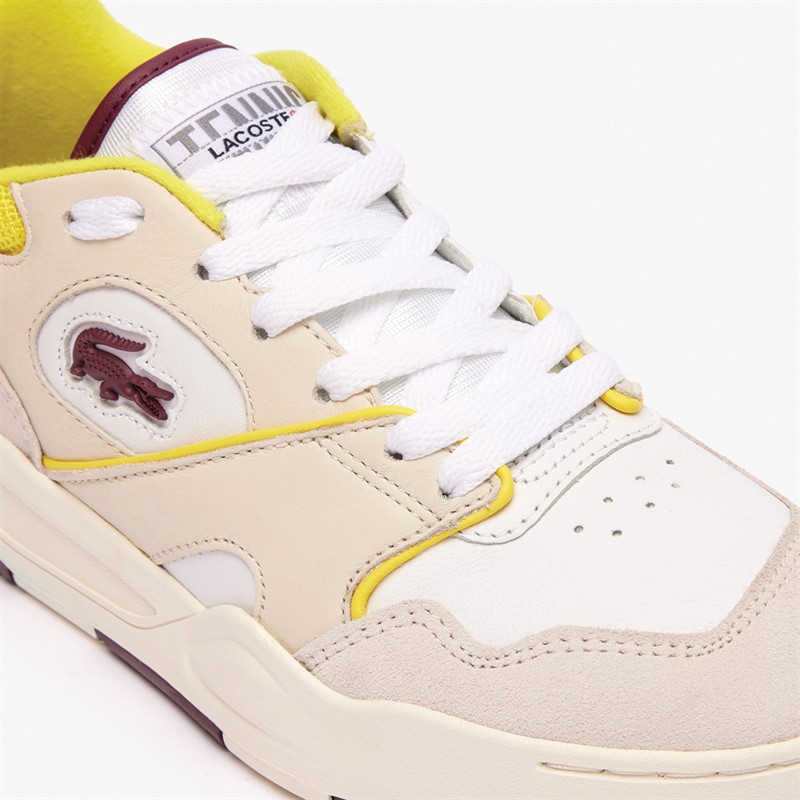 Lacoste Womens Lineshot Trainers White/Yellow