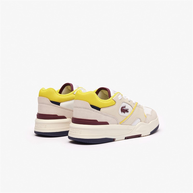 Lacoste Womens Lineshot Trainers White/Yellow