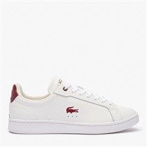 Lacoste Womens Carnaby Pro Trainers White/Burgundy