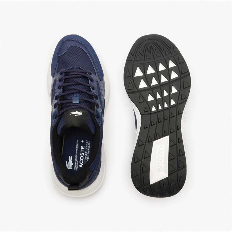 Lacoste Mens L003 Evo Trainers Navy/White