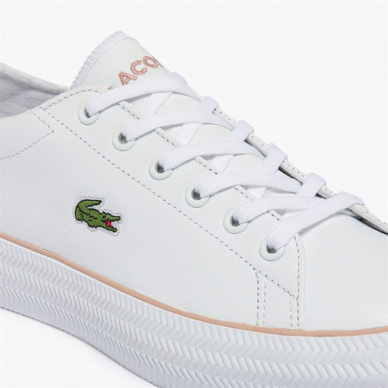 Lacoste Womens Gripshot BL Trainers White/Light Pink