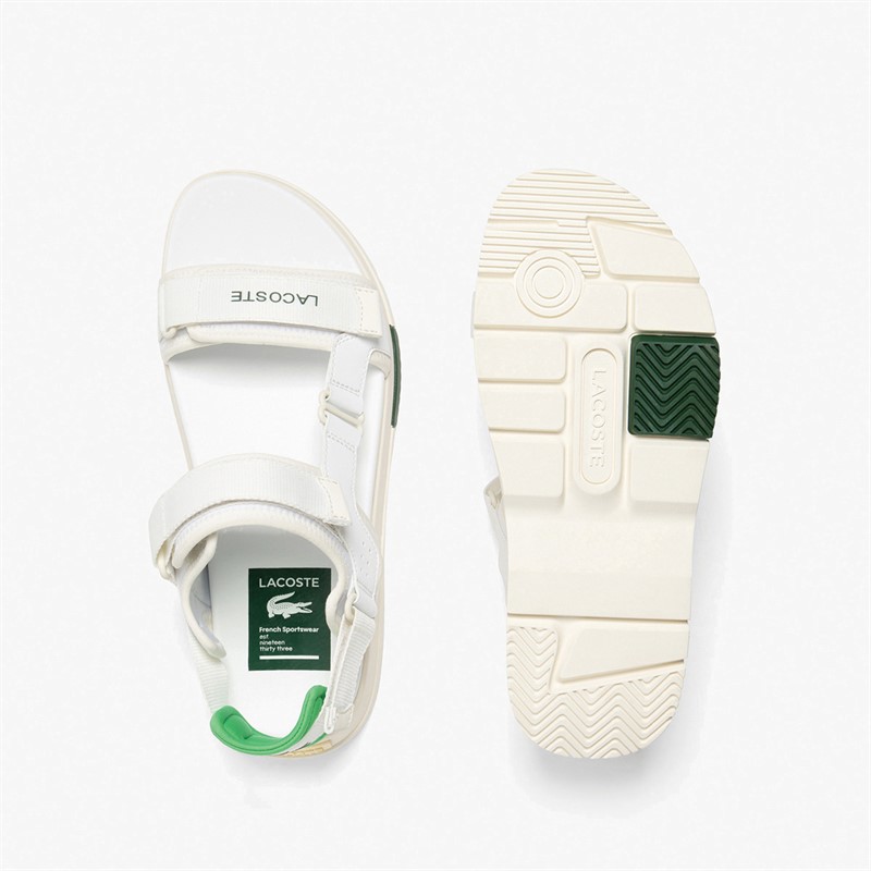 Lacoste Mens Suruga Premium Sandals White/Green