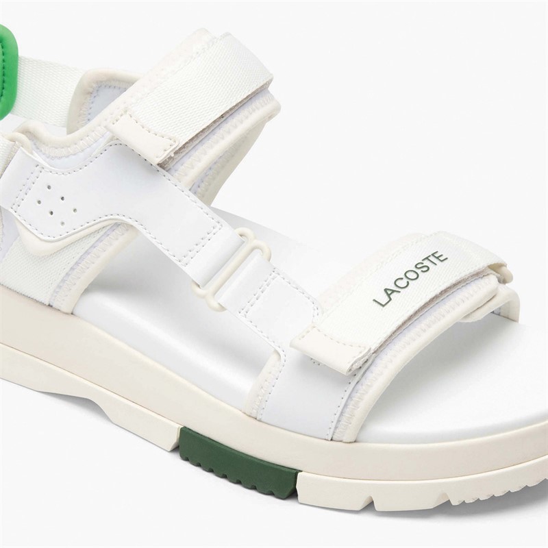 Lacoste Mens Suruga Premium Sandals White/Green