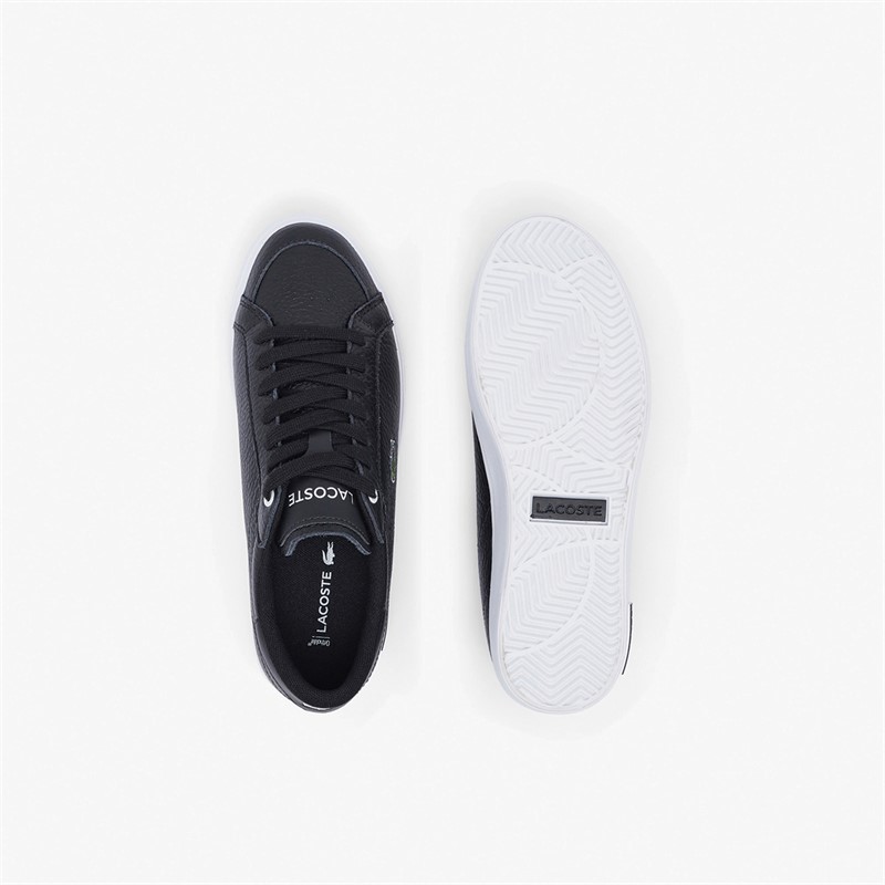 Lacoste Womens Powercourt Trainers Black/White