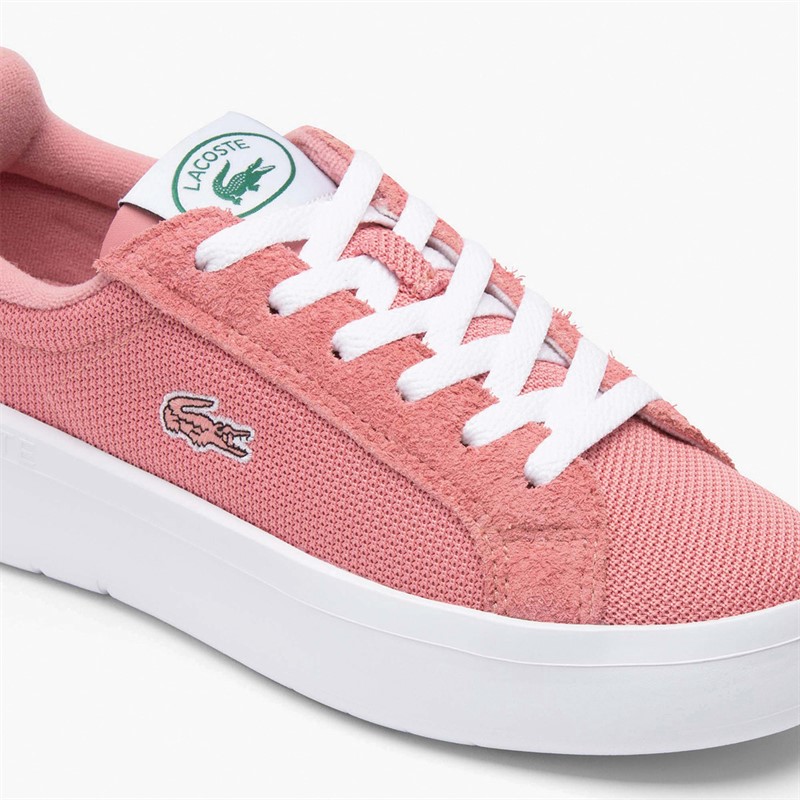 Lacoste Womens Carnaby Plat LT Trainers Pink/White