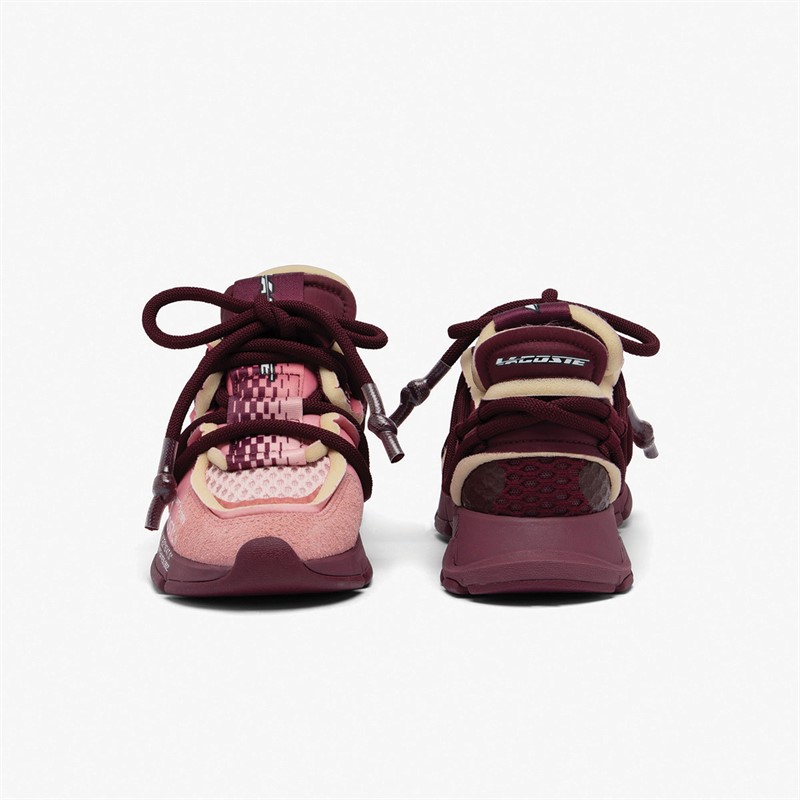 Lacoste Mens L003 Active Runway Trainers Burgundy/Pink