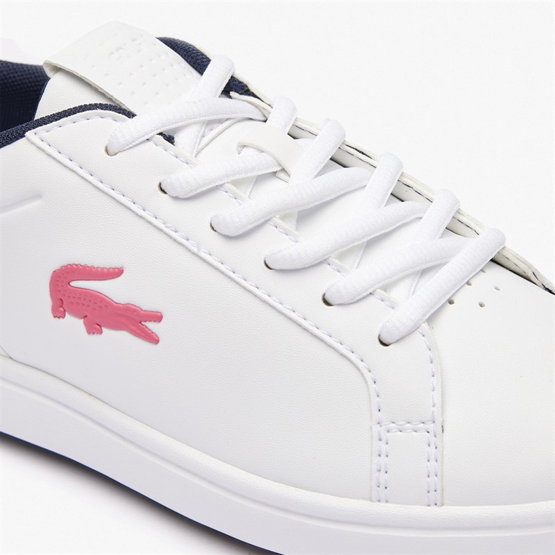 Lacoste Womens G Elite Water-Resistant Golf Shoes White/Navy/Pink