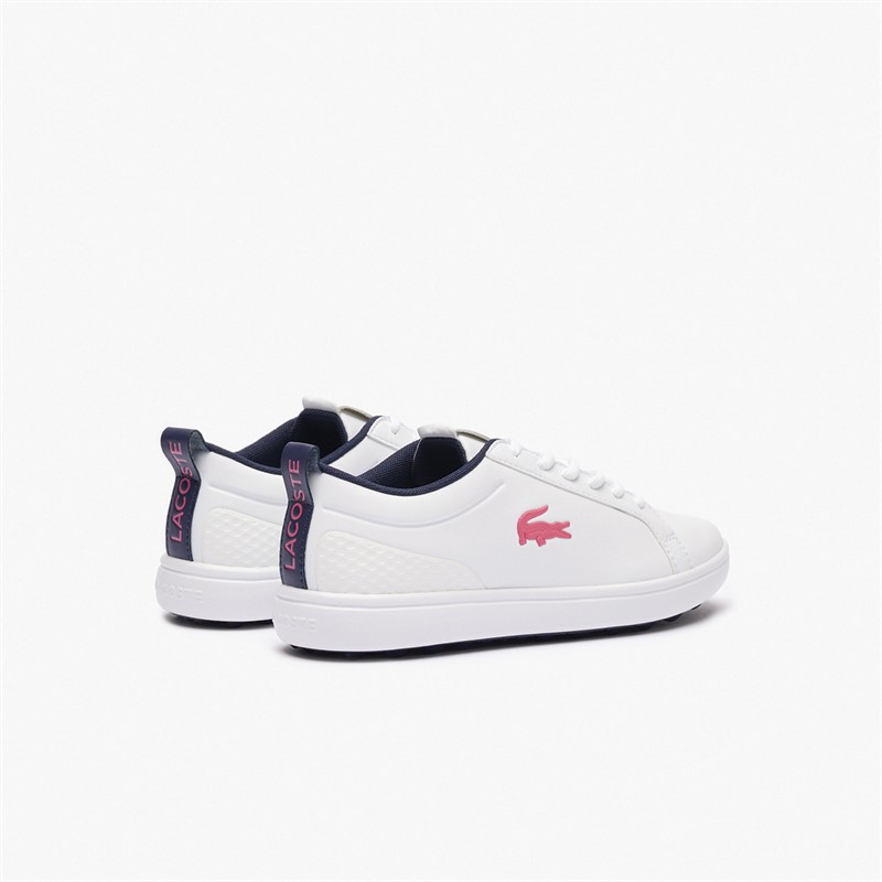 Lacoste Womens G Elite Water-Resistant Golf Shoes White/Navy/Pink