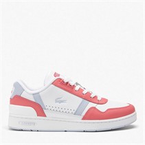 Lacoste Womens T-Clip Trainers White/Pink