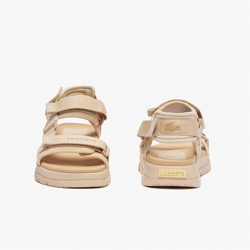 Lacoste Womens Suruga Premium Sandals Off White/Light Brown