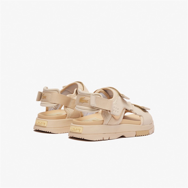 Lacoste Womens Suruga Premium Sandals Off White/Light Brown