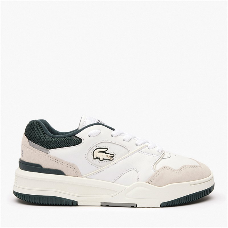 Lacoste Womens Lineshot Trainers White/Dark Green