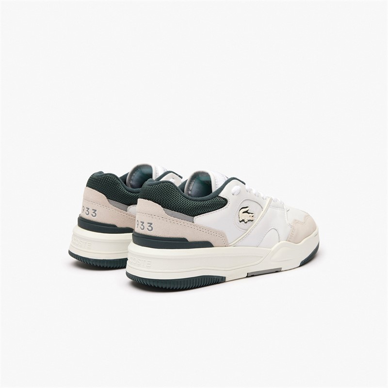 Lacoste Womens Lineshot Trainers White/Dark Green