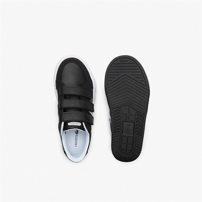 Lacoste Kids L001 Trainers Black/White