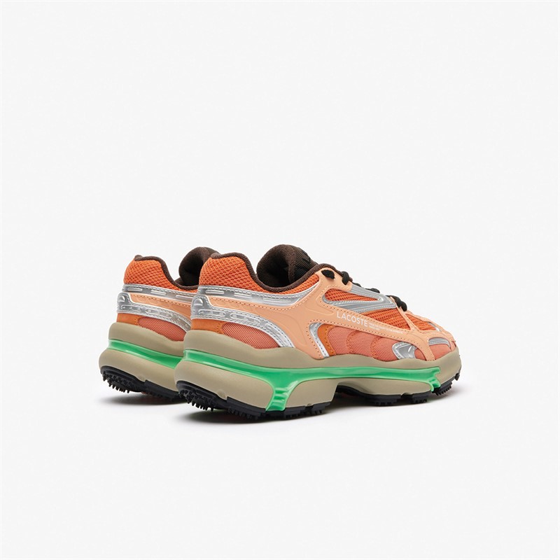 Lacoste Womens L003 2K24 Trainers Orange/Green