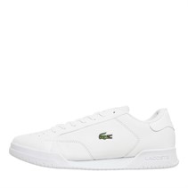 Mens leather trainers white on sale