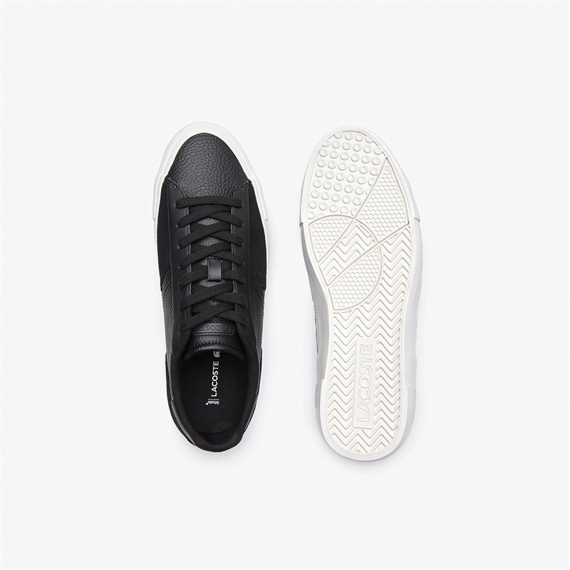 Lacoste Mens L006 Trainers Black/White