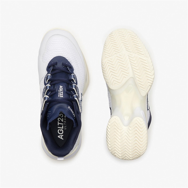 Lacoste Womens AG-LT23 Ultra Tennis Shoes White/Navy