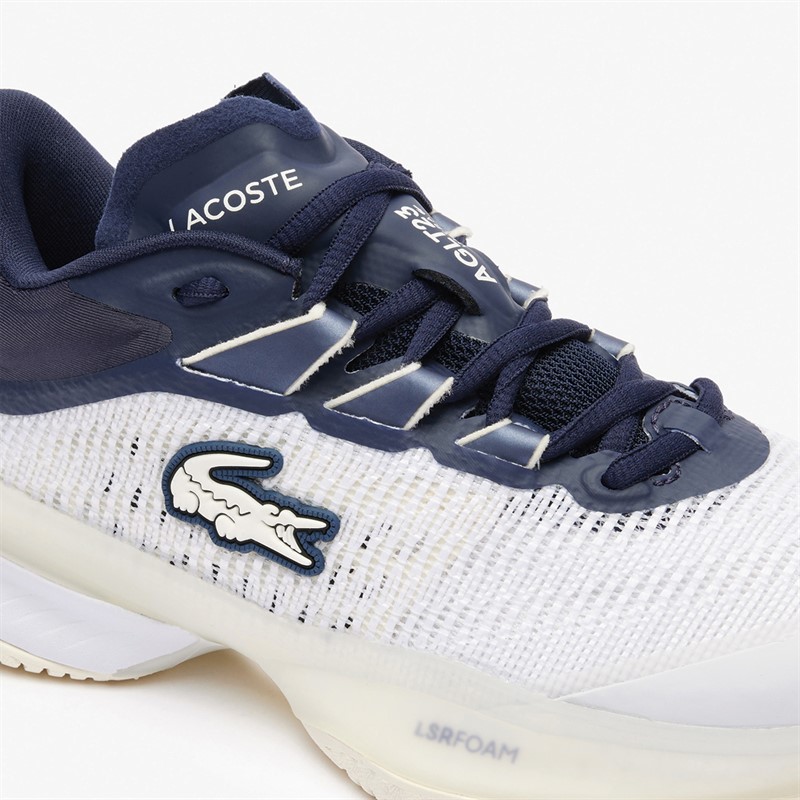 Lacoste Womens AG-LT23 Ultra Tennis Shoes White/Navy