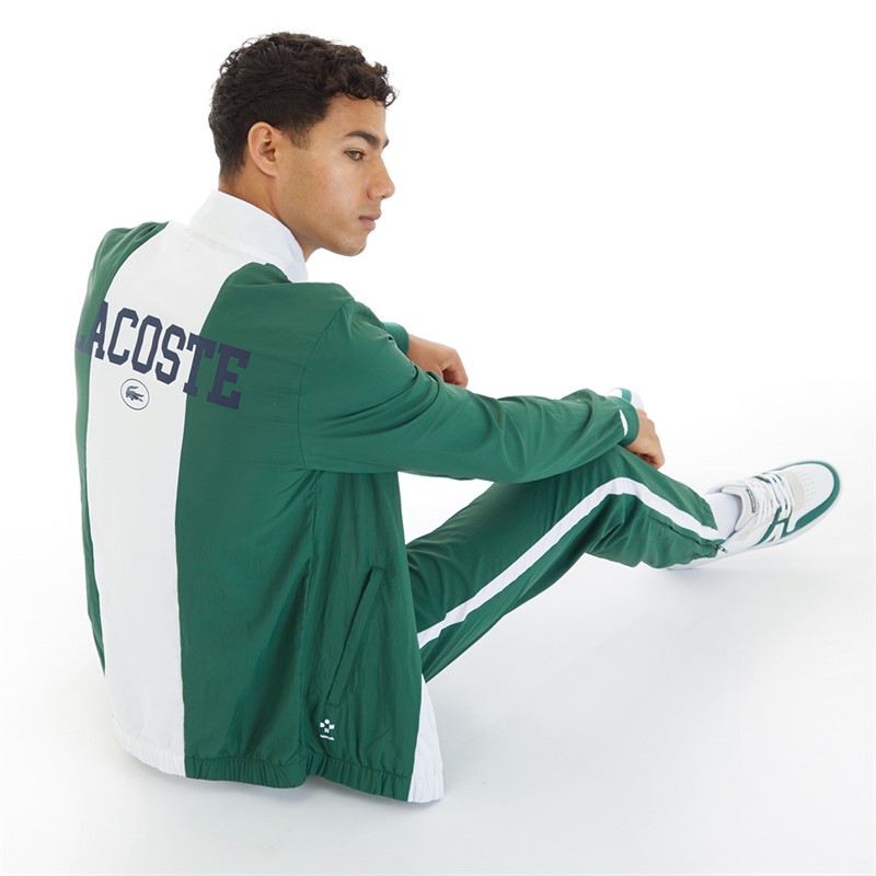 Lacoste Mens Tracksuit Green/White-White