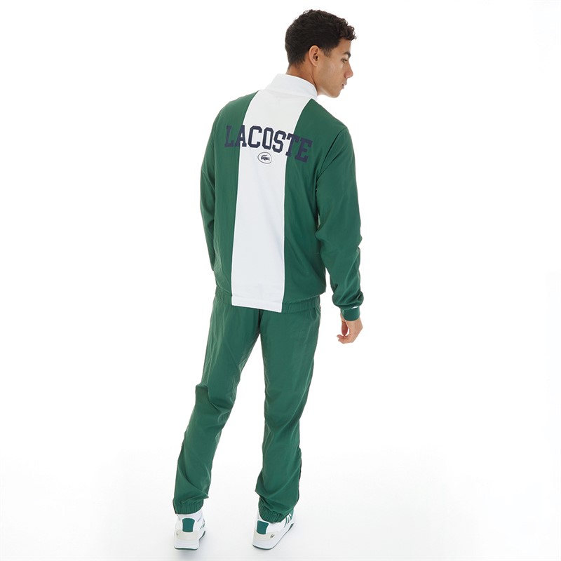 Lacoste Mens Tracksuit Green/White-White