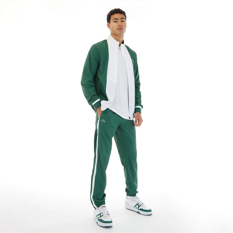 Lacoste Mens Tracksuit Green/White-White