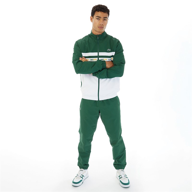 Lacoste Mens Tracksuit Green/White