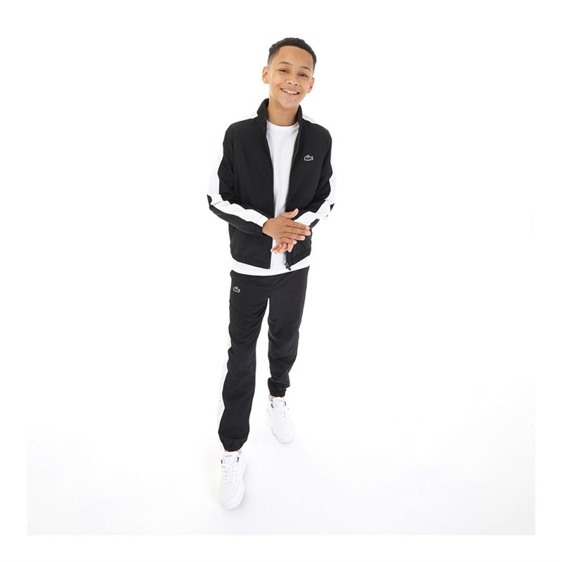 Lacoste Boys Tracksuit Black/White/White