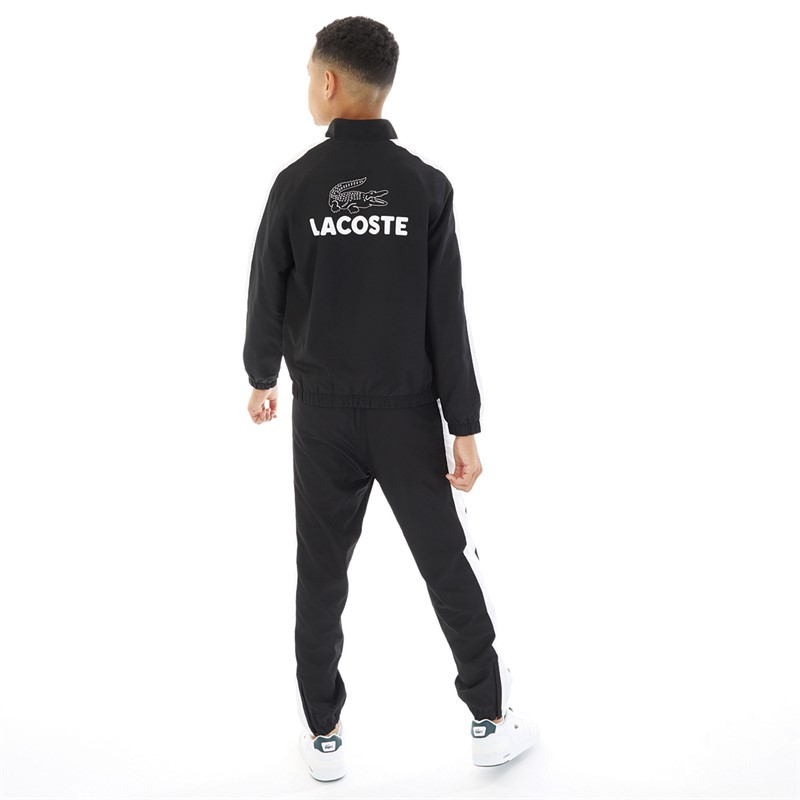 Lacoste Boys Tracksuit Black/White/White