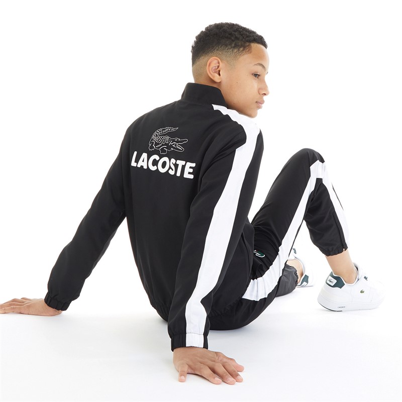 Lacoste Boys Tracksuit Black/White/White