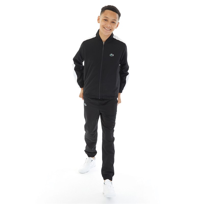 Lacoste Boys Tracksuit Black/White/White