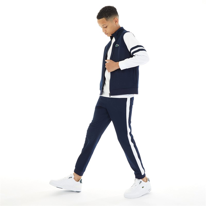 Lacoste Boys Tracksuit Navy Blue/White