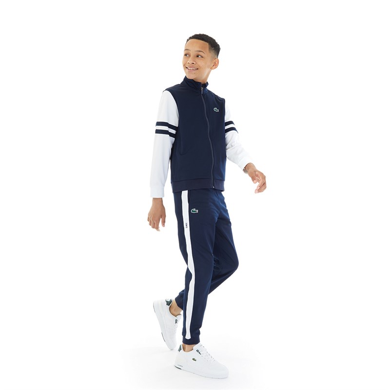 Lacoste Boys Tracksuit Navy Blue/White